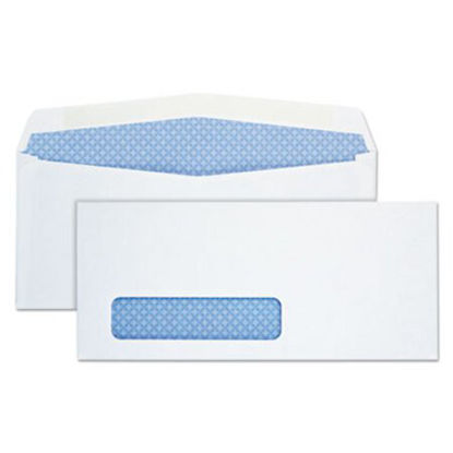 Picture of Window Envelope, #10, Commercial Flap, Gummed Closure, 4.13 x 9.5, White, 500/BoxQUA-90130