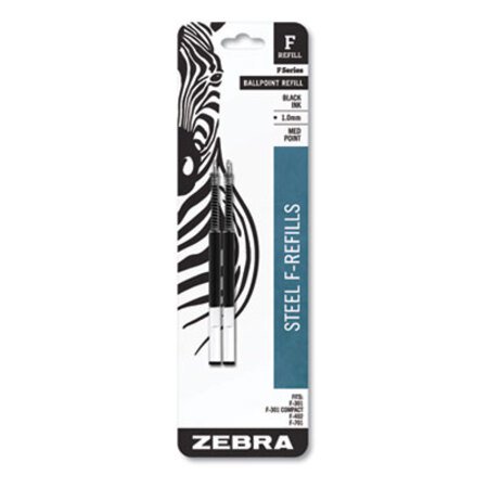 Picture of F-Refill for Zebra F-Series Ballpoint Pens, Medium Conical Tip, Black Ink, 2/PackZEB-85412