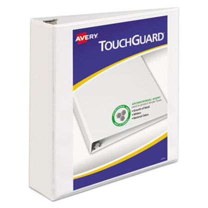 Picture of TouchGuard Protection Heavy-Duty View Binders with Slant Rings, 3 Rings, 2" Capacity, 11 x 8.5, WhiteAVE-17143