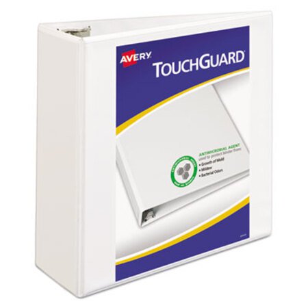 Picture of TouchGuard Protection Heavy-Duty View Binders with Slant Rings, 3 Rings, 4" Capacity, 11 x 8.5, WhiteAVE-17145