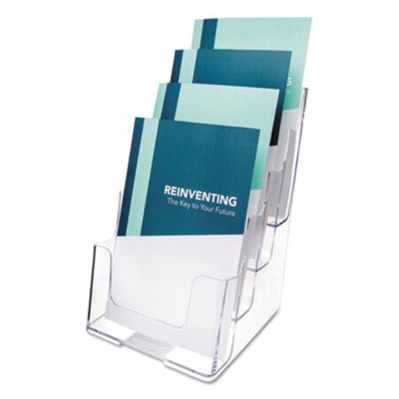 Picture of 4-Compartment DocuHolder, Booklet Size, 6.88w x 6.25d x 10h, ClearDEF-77901