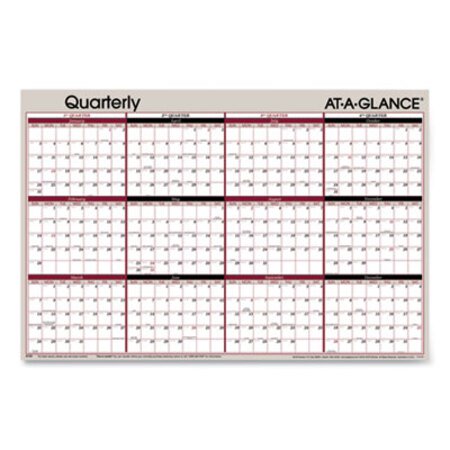 Picture of Vertical/Horizontal Erasable Quarterly Wall Planner, 24 x 36, 2022AAG-A123