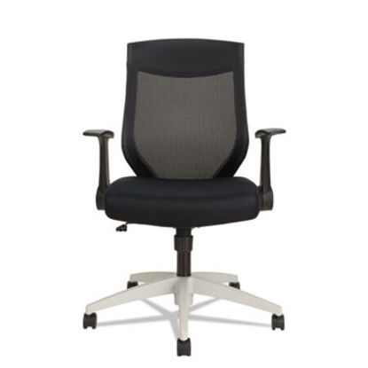 Picture of Alera EB-K Series Synchro Mid-Back Flip-Arm Mesh Chair, Supports 275lb, 18.5“ to 22.04" Seat, Black Seat/Back, Cool Gray BaseALE-EBK4207