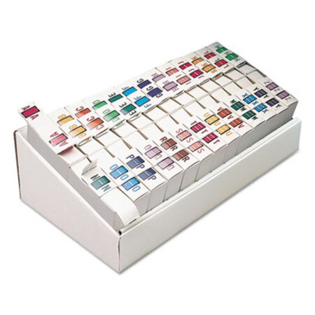 Picture of A-Z Color-Coded End Tab Filing Labels, A-Z, 1 x 1.25, White, 500/Roll, 26 Rolls/BoxSMD-67070
