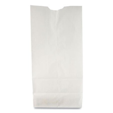 Picture of Grocery Paper Bags, 35 lbs Capacity, #10, 6.31"w x 4.19"d x 13.38"h, White, 500 BagsBAG-GW10500
