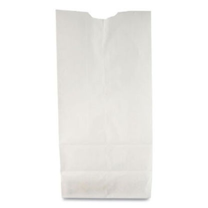 Picture of Grocery Paper Bags, 35 lbs Capacity, #10, 6.31"w x 4.19"d x 13.38"h, White, 500 BagsBAG-GW10500