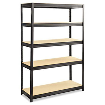 Picture of Boltless Steel/Particleboard Shelving, Five-Shelf, 48w x 18d x 72h, BlackSAF-6246BL