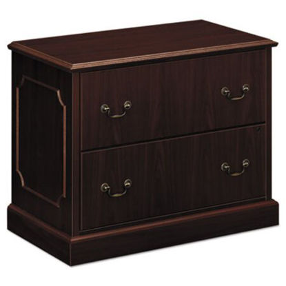 Picture of 94000 Series Lateral File, 2 File Drawers, Mahogany, 37.5" x 20.5" x 29.5"HON-94223NN