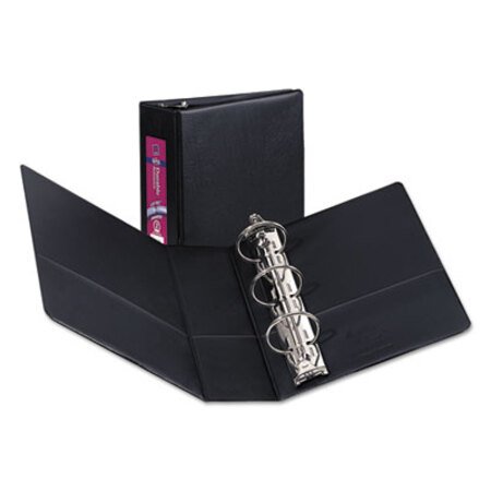 Picture of Mini Size Durable Non-View Binder with Round Rings, 3 Rings, 2" Capacity, 8.5 x 5.5, BlackAVE-27554