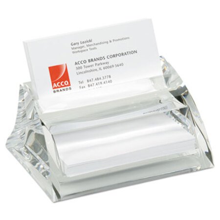 Picture of Stratus Acrylic Business Card Holder, Holds 40 3.5 x 2 Cards, 3.5 x 4.5 x 2.25, ClearSWI-10135