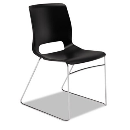 Picture of Motivate High-Density Stacking Chair, Supports Up to 300 lb, Onyx Seat, Black Back, Chrome Base, 4/CartonHON-MS101ON