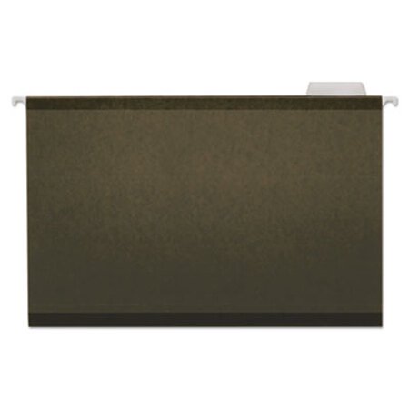 Picture of Deluxe Reinforced Recycled Hanging File Folders, Legal Size, 1/5-Cut Tab, Standard Green, 25/BoxUNV-24215