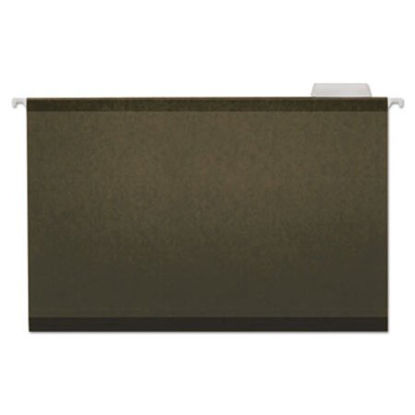 Picture of Deluxe Reinforced Recycled Hanging File Folders, Legal Size, 1/5-Cut Tab, Standard Green, 25/BoxUNV-24215