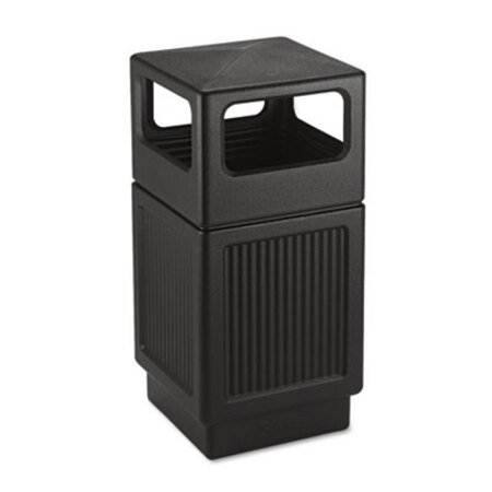 Picture of Canmeleon Side-Open Receptacle, Square, Polyethylene, 38 gal, Textured BlackSAF-9476BL
