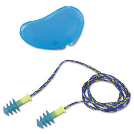 Picture of FUS30 HP Fusion Multiple-Use Earplugs, Reg, 27NRR, Corded, BE/WE, 100 PairsHOW-FUS30HP