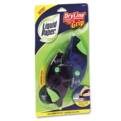 Picture of DryLine Grip Correction Tape, 1/5" x 335", Blue/Purple Dispensers, 2/PackPAP-87813