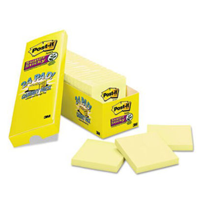 Picture of Canary Yellow Note Pads, 3 x 3, 90-Sheet, 24/PackMMM-65424SSCP
