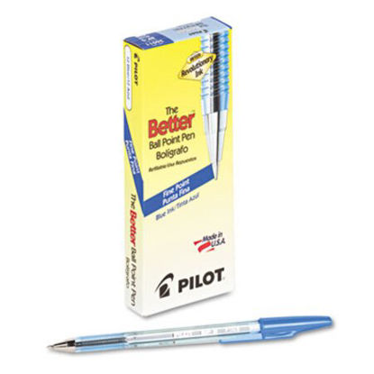 Picture of Better Ballpoint Pen, Stick, Fine 0.7 mm, Blue Ink, Translucent Blue Barrel, DozenPIL-36011