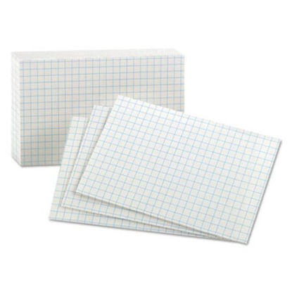 Picture of Grid Index Cards, 3 x 5, White, 100/PackOXF-02035