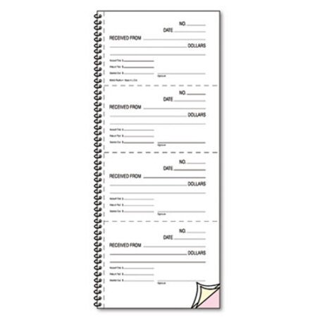 Picture of Money and Rent Unnumbered Receipt Book, 5 1/2 x 2 3/4, Three-Part, 120 Sets/BookRED-23L119