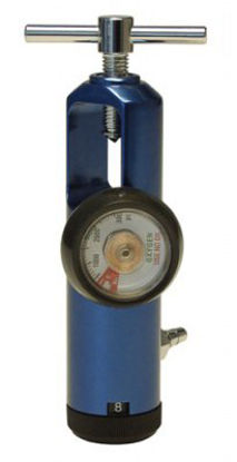 Picture of John Bunn Oxygen Regulator Click-Style with Gauge 0 to 8 LPM CGA-870JB0150-081