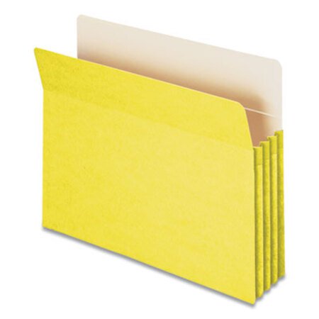 Picture of Colored File Pockets, 3.5" Expansion, Letter Size, YellowSMD-73233