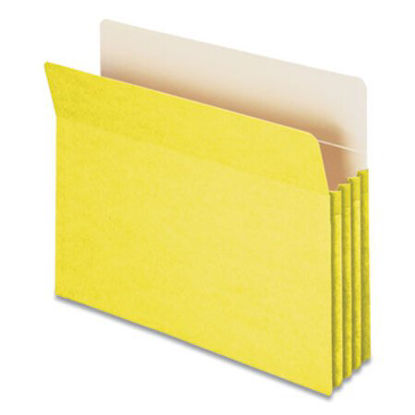Picture of Colored File Pockets, 3.5" Expansion, Letter Size, YellowSMD-73233