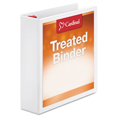 Picture of Treated ClearVue Locking Slant-D Ring Binder, 3 Rings, 2" Capacity, 11 x 8.5, WhiteCRD-32120