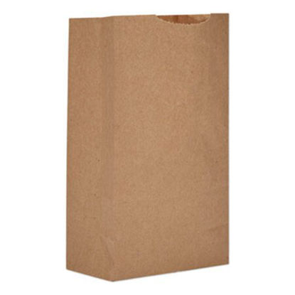 Picture of Grocery Paper Bags, 30 lbs Capacity, #3, 4.75"w x 2.94"d x 8.56"h, Kraft, 500 BagsBAG-GK3500