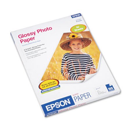 Picture of Glossy Photo Paper, 9.4 mil, 8.5 x 11, Glossy White, 50/PackEPS-S041649