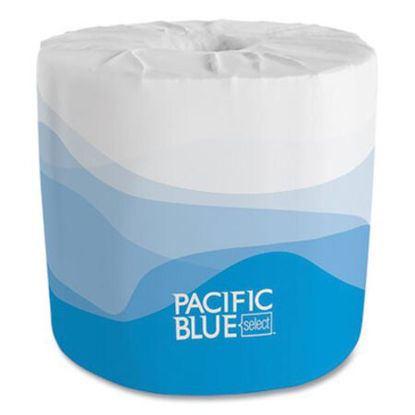 Picture of Pacific Blue Select Embossed Bathroom Tissue in Dispenser Box, Septic Safe, 2-Ply, White, 550 Sheets/Roll, 40 Rolls/CartonGPC-1824001