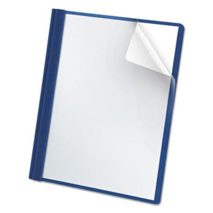 Picture of Premium Paper Clear Front Cover, 3 Fasteners, Letter, Blue, 25/BoxOXF-58801