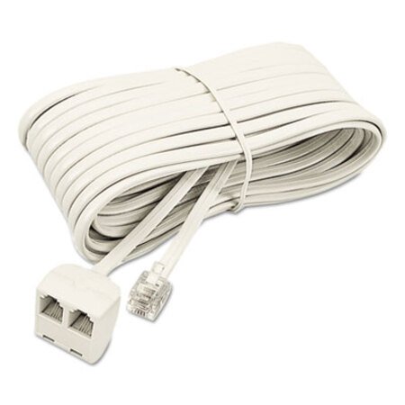 Picture of Telephone Extension Cord, Plug/Dual Jack, 25 ft., AlmondSOF-04130