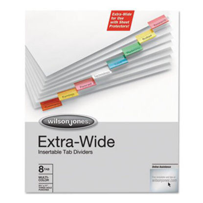 Picture of Oversized Reinforced Insertable Tab Index, 8-Tab, 11 x 9.25, White, 1 SetWLJ-55208