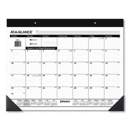 Picture of Monthly Refillable Desk Pad, 22 x 17, White, 2022AAG-SK2200