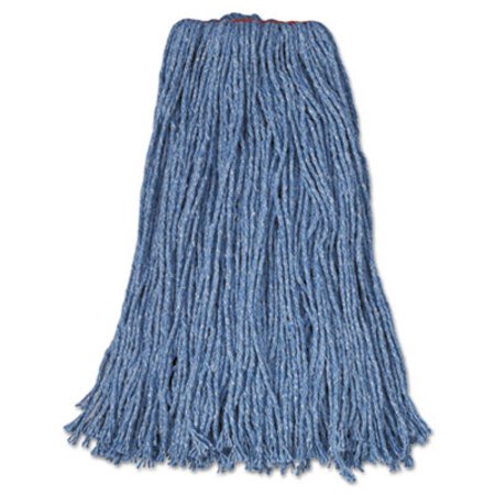 Picture of Cotton/Synthetic Cut-End Blend Mop Head, 24 oz, 1" Band, Blue, 12/CartonRCP-F51812BLU
