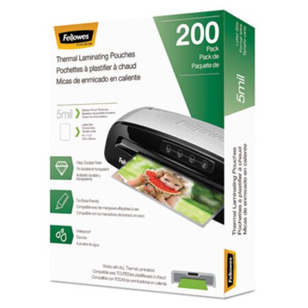 Picture of Laminating Pouches, 5 mil, 9" x 11.5", Gloss Clear, 200/PackFEL-5743601