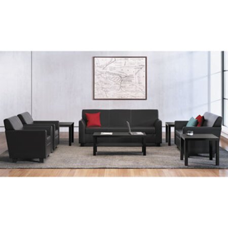 Picture of Circulate Leather Reception Three-Cushion Sofa, 73w x 28.75d x 32h, BlackBSX-VL873SB11
