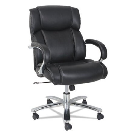 Picture of Alera Maxxis Series Big/Tall Bonded Leather Chair, Supports 450 lb, 21.26" to 25" Seat Height, Black Seat/Back, Chrome BaseALE-MS4519