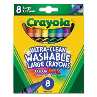 Picture of Ultra-Clean Washable Crayons, Large, 8 Colors/BoxCYO-523280