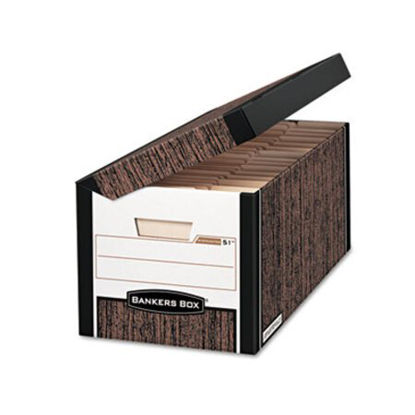 Picture of SYSTEMATIC Medium-Duty Strength Storage Boxes, Letter/Legal Files, Woodgrain, 12/CartonFEL-00052