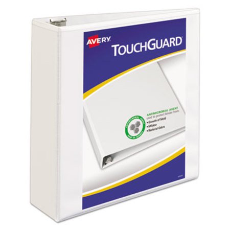 Picture of TouchGuard Protection Heavy-Duty View Binders with Slant Rings, 3 Rings, 3" Capacity, 11 x 8.5, WhiteAVE-17144