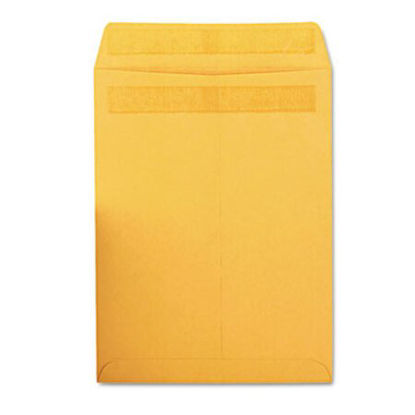 Picture of Redi-Seal Catalog Envelope, #10 1/2, Cheese Blade Flap, Redi-Seal Closure, 9 x 12, Brown Kraft, 100/BoxQUA-43567