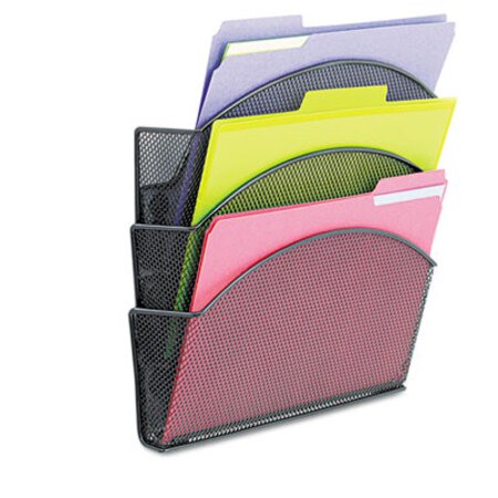 Picture of Onyx Magnetic Mesh Panel Accessories, 3 File Pocket, 13 x 4 1/3 x 13 1/2. BlackSAF-4175BL