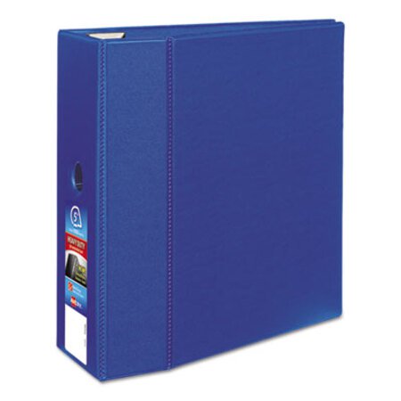 Picture of Heavy-Duty Non-View Binder with DuraHinge, Locking One Touch EZD Rings and Thumb Notch, 3 Rings, 5" Capacity, 11 x 8.5, BlueAVE-79886