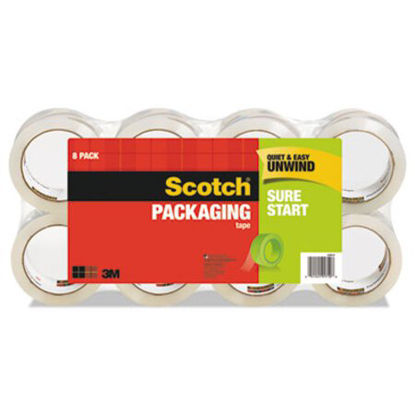 Picture of Sure Start Packaging Tape, 3" Core, 1.88" x 54.6 yds, Clear, 8/PackMMM-34508
