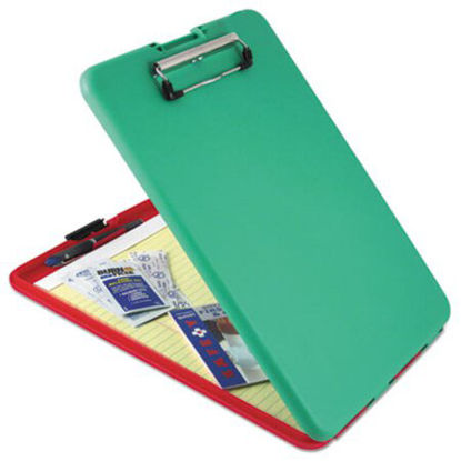 Picture of SlimMate Show2Know Safety Organizer, 0.5" Clip Capacity, Holds 8.5 x 114 Sheets, Red/GreenSAU-00580