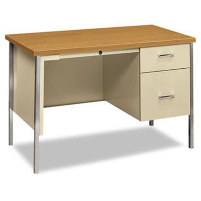Picture of 34000 Series Right Pedestal Desk, 45.25" x 24" x 29.5", Harvest/PuttyHON-34002RCL