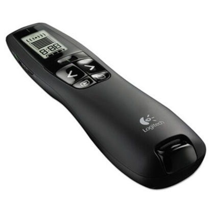 Picture of R800 Wireless Laser Presentation Remote w/LCD Display, Class 2, 100 ft Range, Matte BlackLOG-910001350