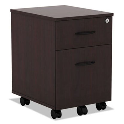 Picture of Alera Valencia Series Mobile Pedestal, Left or Right, 2-Drawers: Box/File, Mahogany, 15.88" x 19.13" x 22.88"ALE-VABFMY